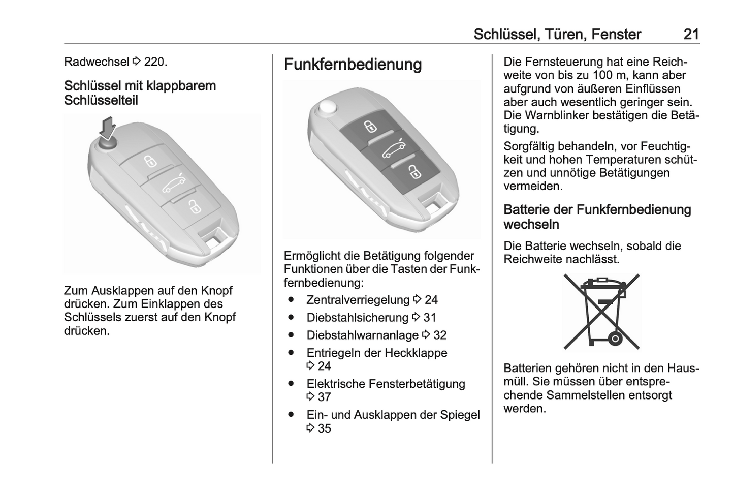 2020-2022 Opel Crossland Owner's Manual | German