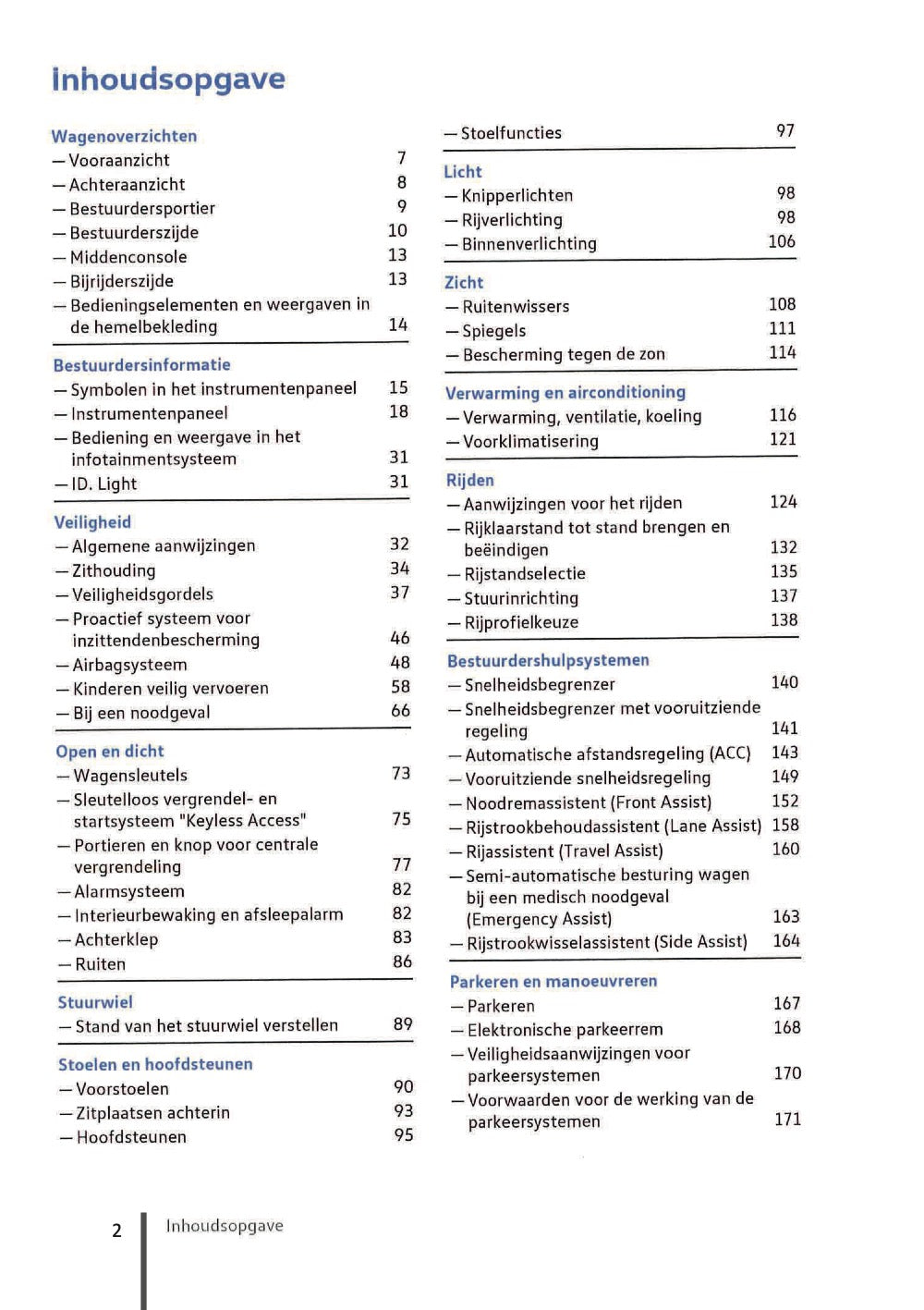 2020-2023 Volkswagen ID.3 Bedienungsanleitung | Niederländisch
