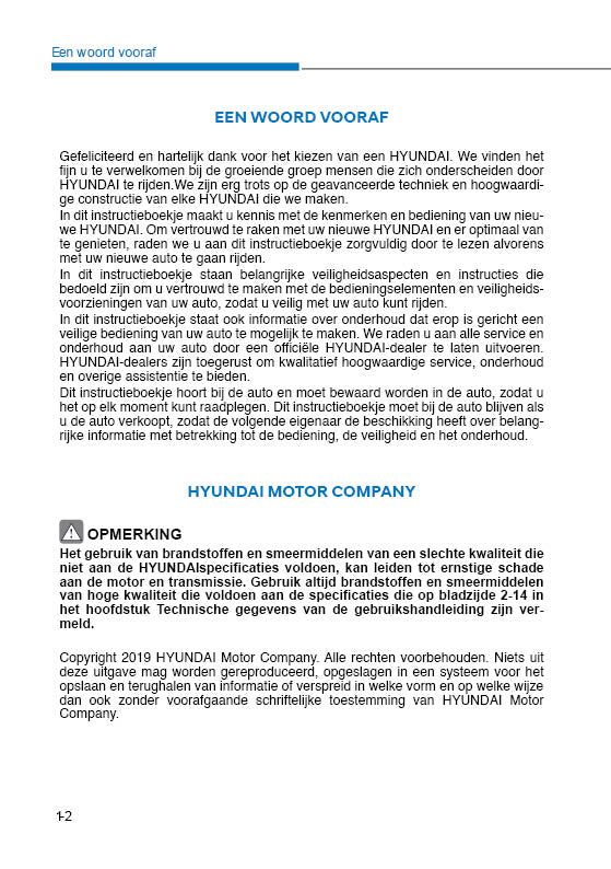 2020 Hyundai i10 Owner's Manual | Dutch