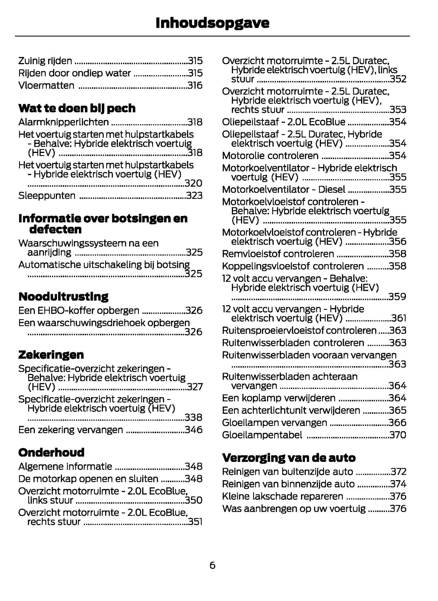 2021-2024 Ford Galaxy/S-Max Owner's Manual | Dutch