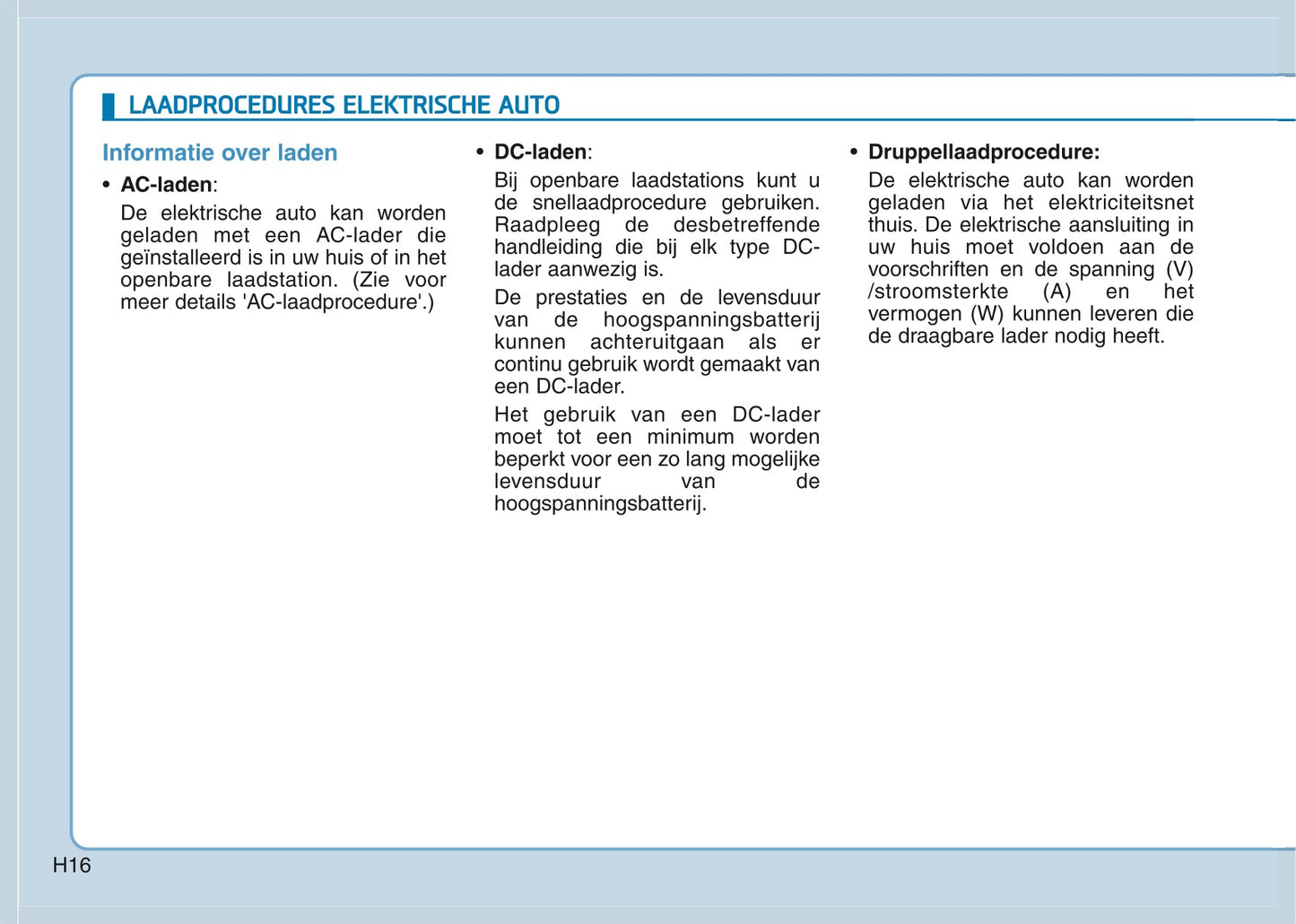 2020 Hyundai Kona Electric Owner's Manual | Dutch