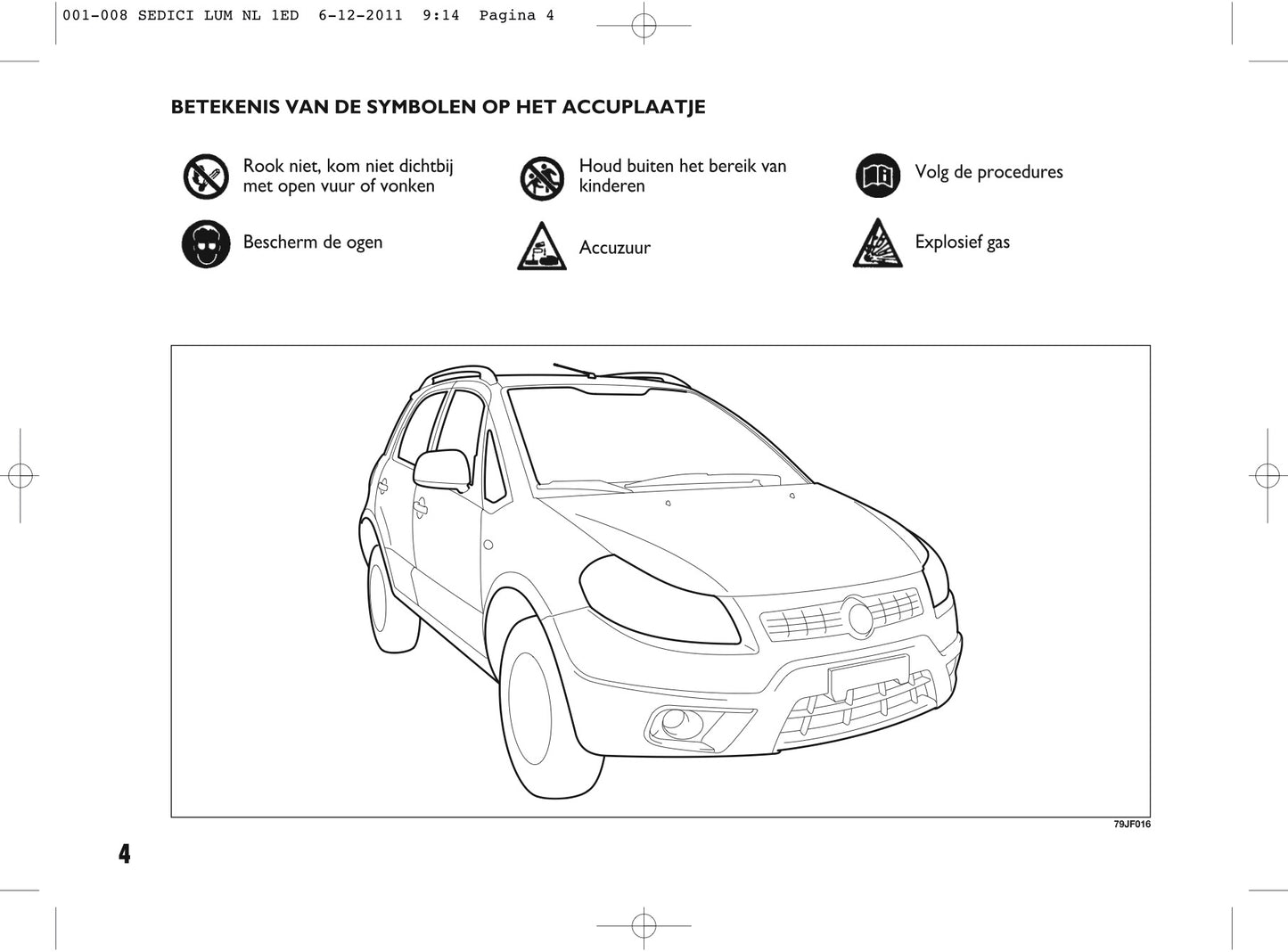 2013 Fiat Sedici Owner's Manual | Dutch