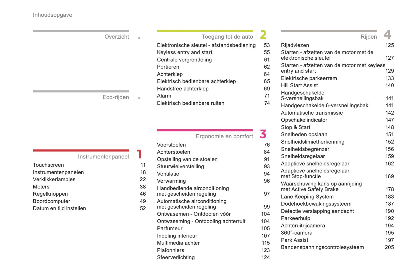 2016-2018 Citroën C4 Picasso/Grand C4 Picasso Owner's Manual | Dutch