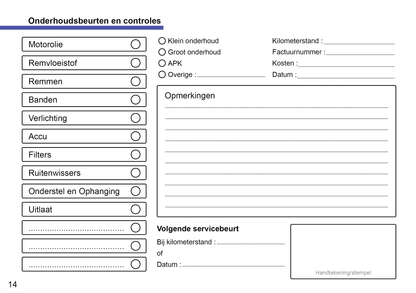 Seat Maintenance Book | Dutch