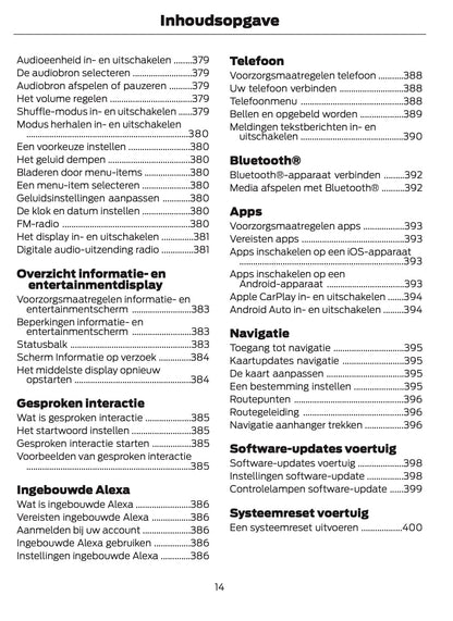 2024 Ford Puma Bedienungsanleitung | Niederländisch