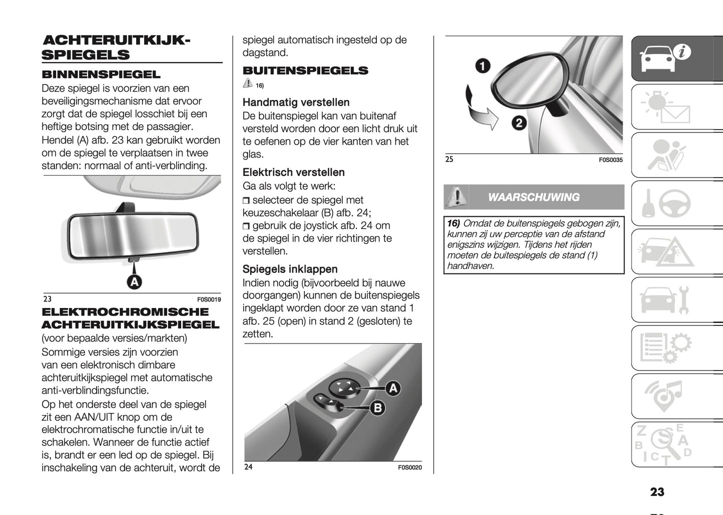 2022-2023 Fiat 500/500 Hybrid/500C/500C Hybrid Owner's Manual | Dutch