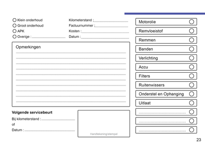 Onderhoudsboekje voor Volkswagen