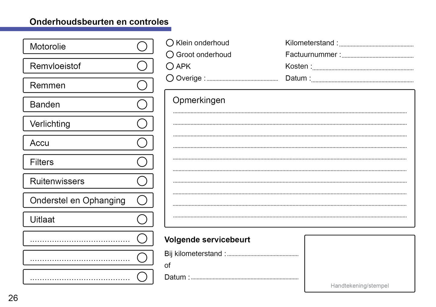 Mitsubishi Maintenance Book | Dutch