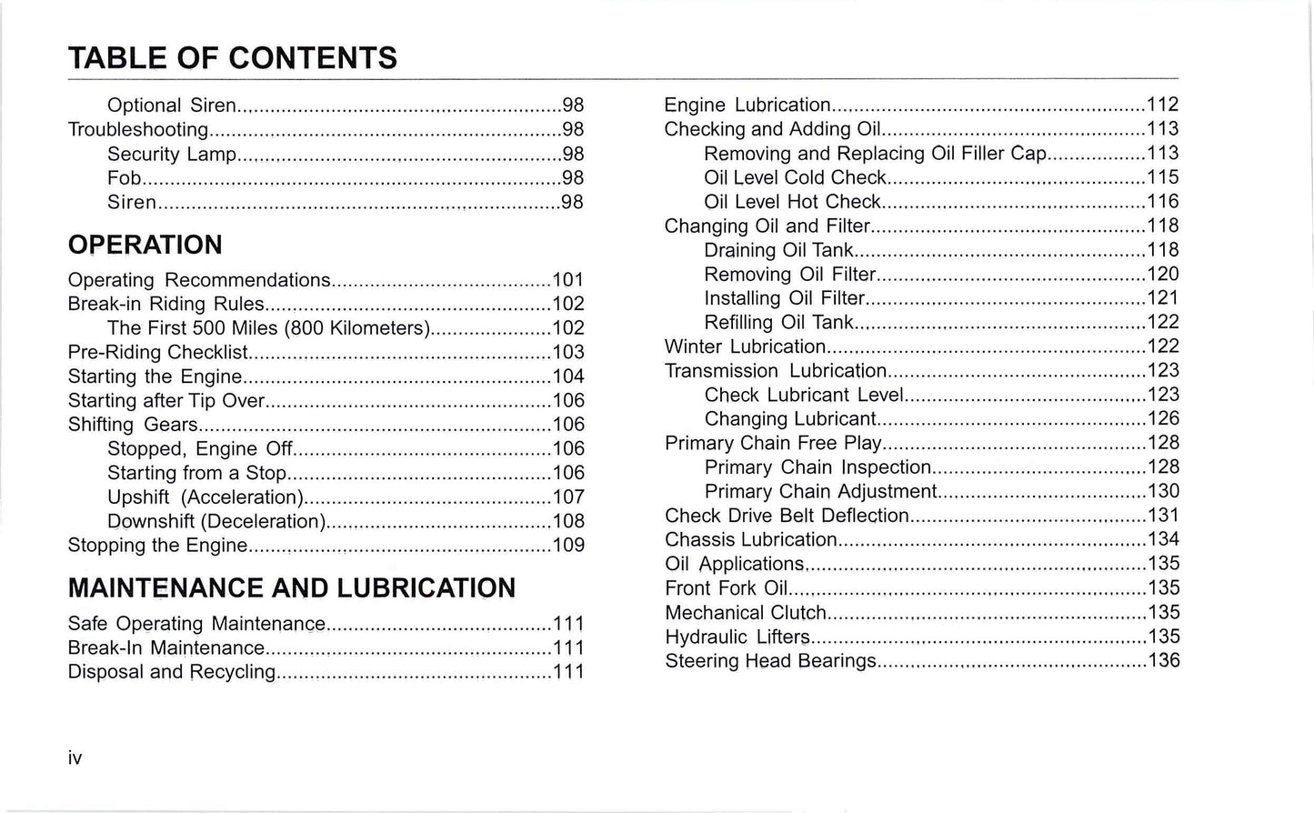 2016 Harley-Davidson Sportster Owner's Manual | English