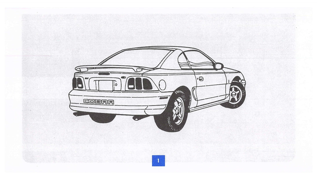 1998 Ford Mustang SVT Cobra Supplement Bedienungsanleitung | Englisch