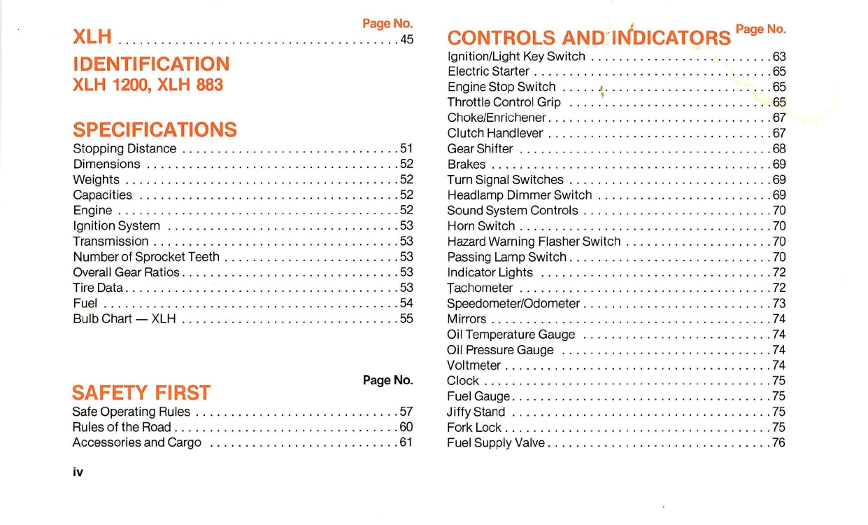 1988 Harley-Davidson Owner's Manual | English