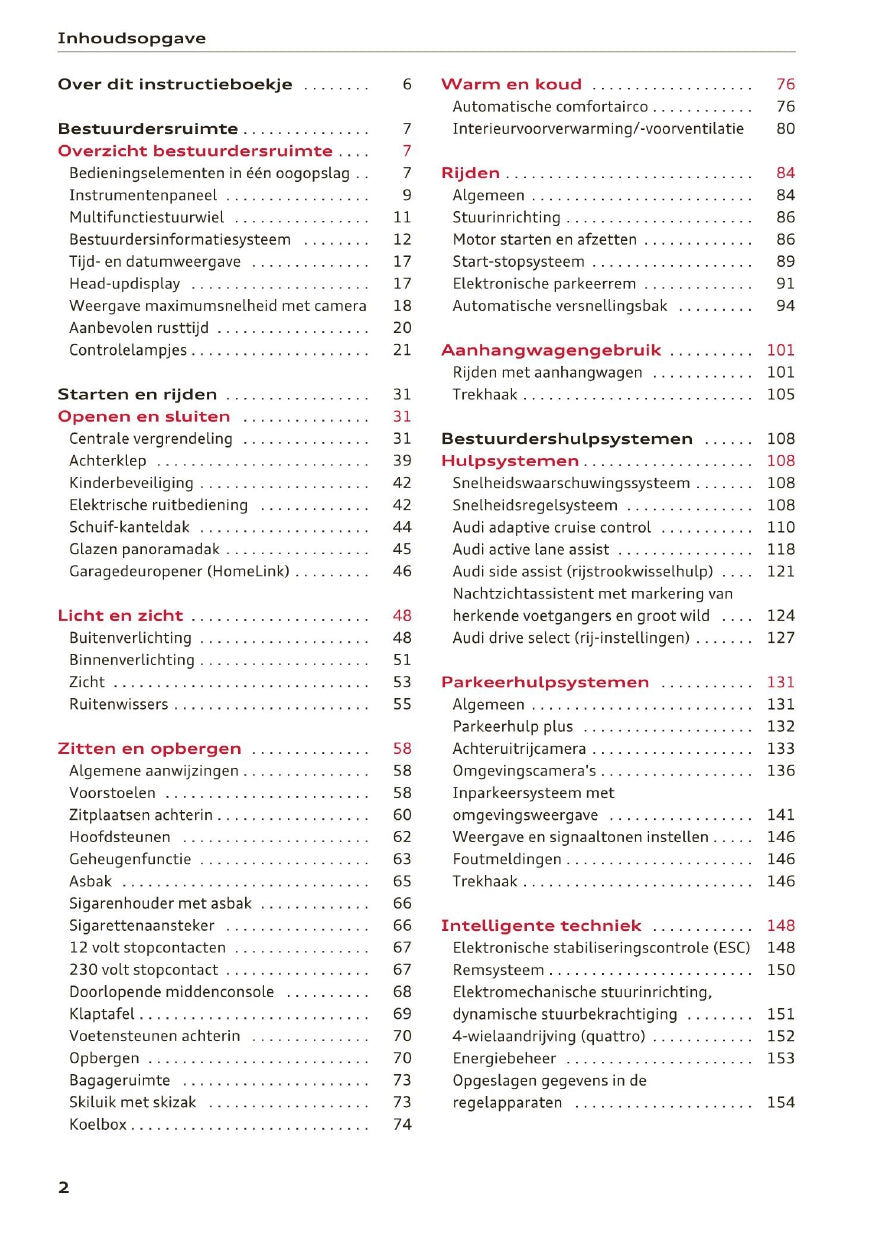 2014 - 2017 Audi A8 / S8 / S8 Plus Bedienungsanleitung | Niederländisch