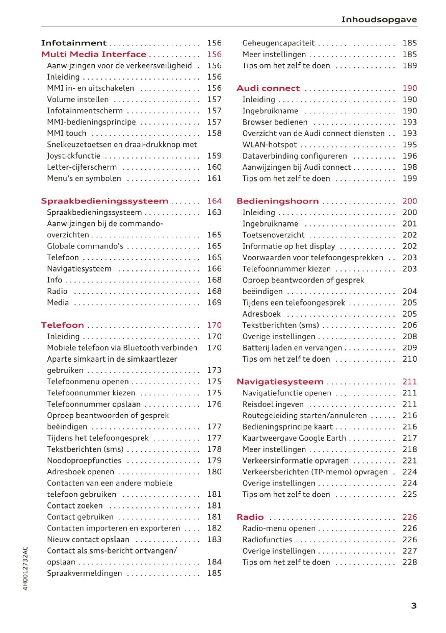 2014 - 2017 Audi A8 / S8 / S8 Plus Bedienungsanleitung | Niederländisch