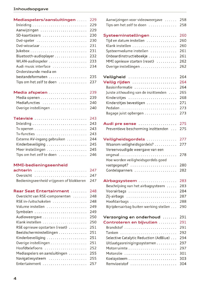 2014 - 2017 Audi A8 / S8 / S8 Plus Bedienungsanleitung | Niederländisch