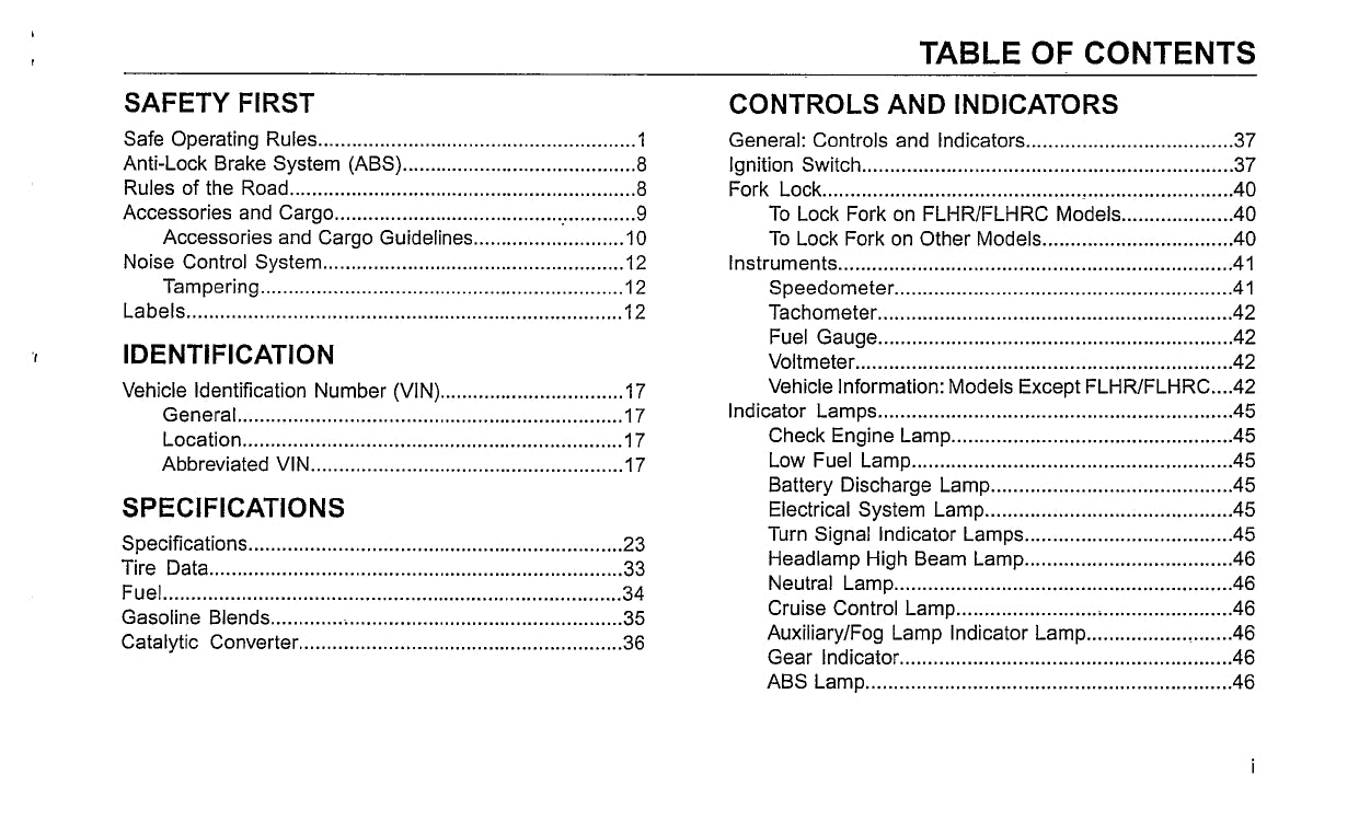 2014 Harley-Davidson Touring Owner's Manual | English