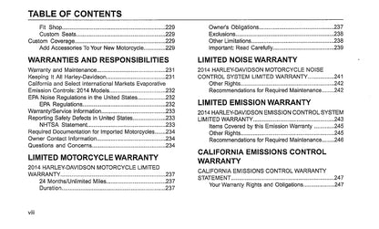 2014 Harley-Davidson Touring Owner's Manual | English