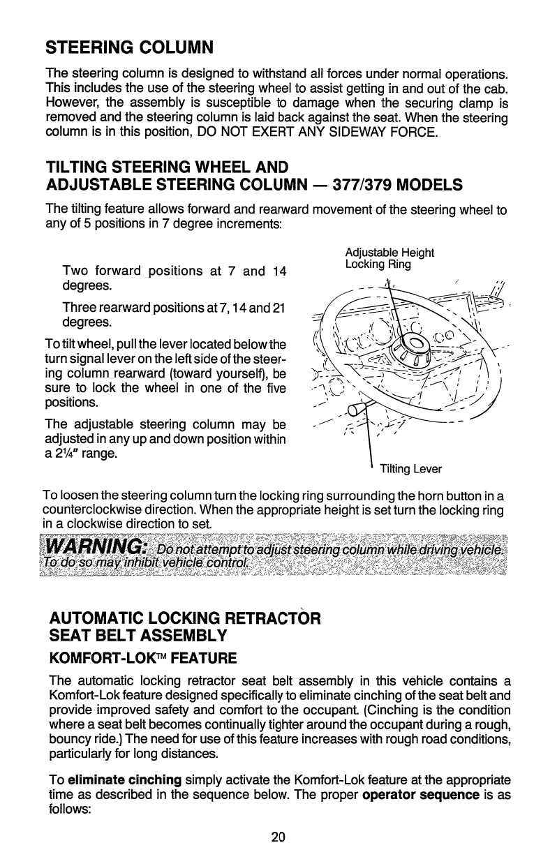 1981 - 1990 Peterbilt 379 Owner's Manual | English