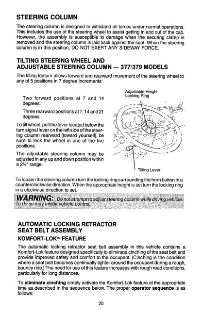 1981 - 1990 Peterbilt 379 Owner's Manual | English