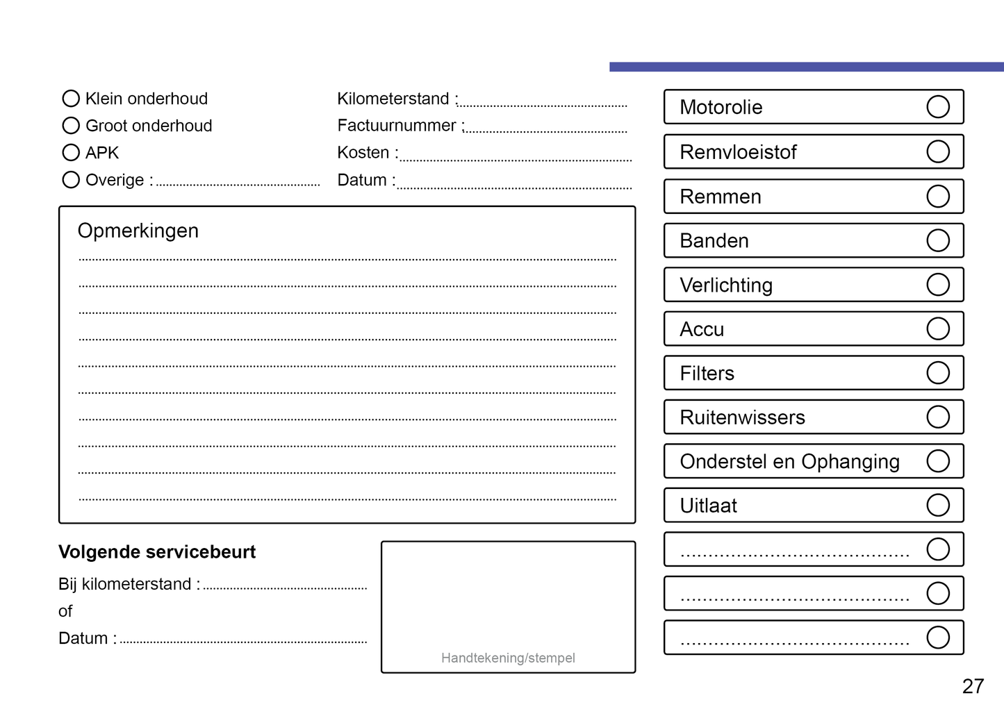 Audi Maintenance Book | Dutch