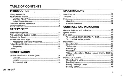 2018 Harley Davidson Touring Owner's Manual | English