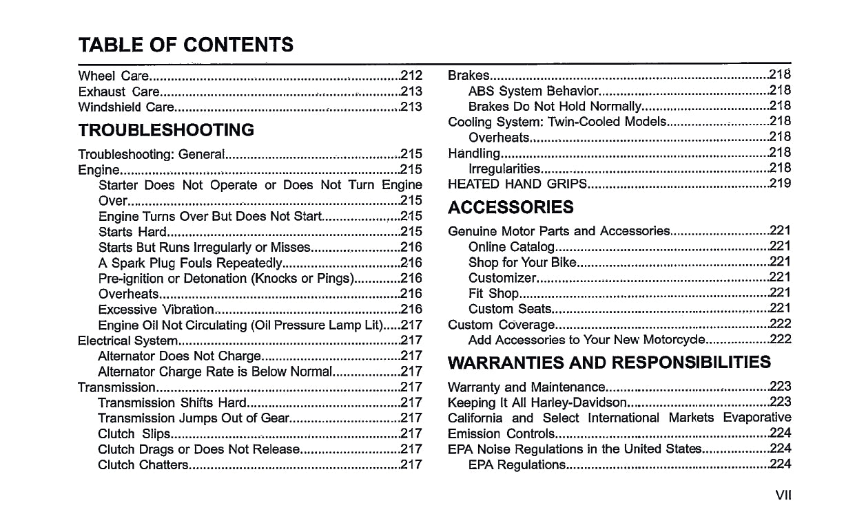 2018 Harley Davidson Touring Owner's Manual | English