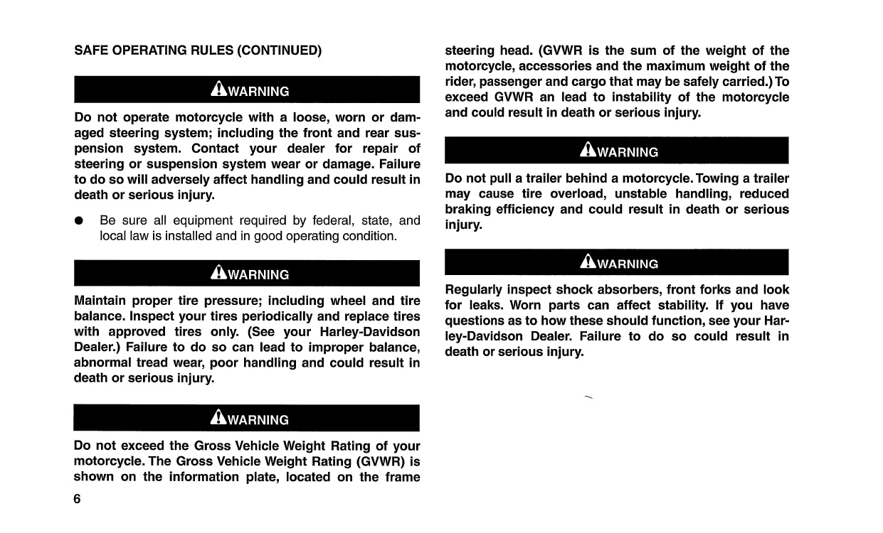 1999 Harley-Davidson FXR3 Owner's Manual | English