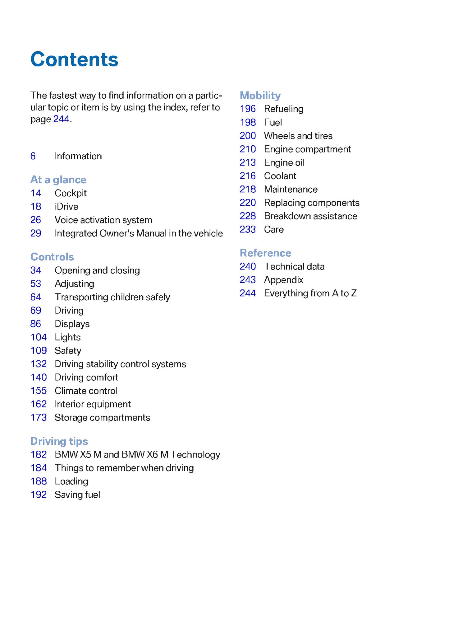 2015 BMW X5M / X6M Owner's Manual | English