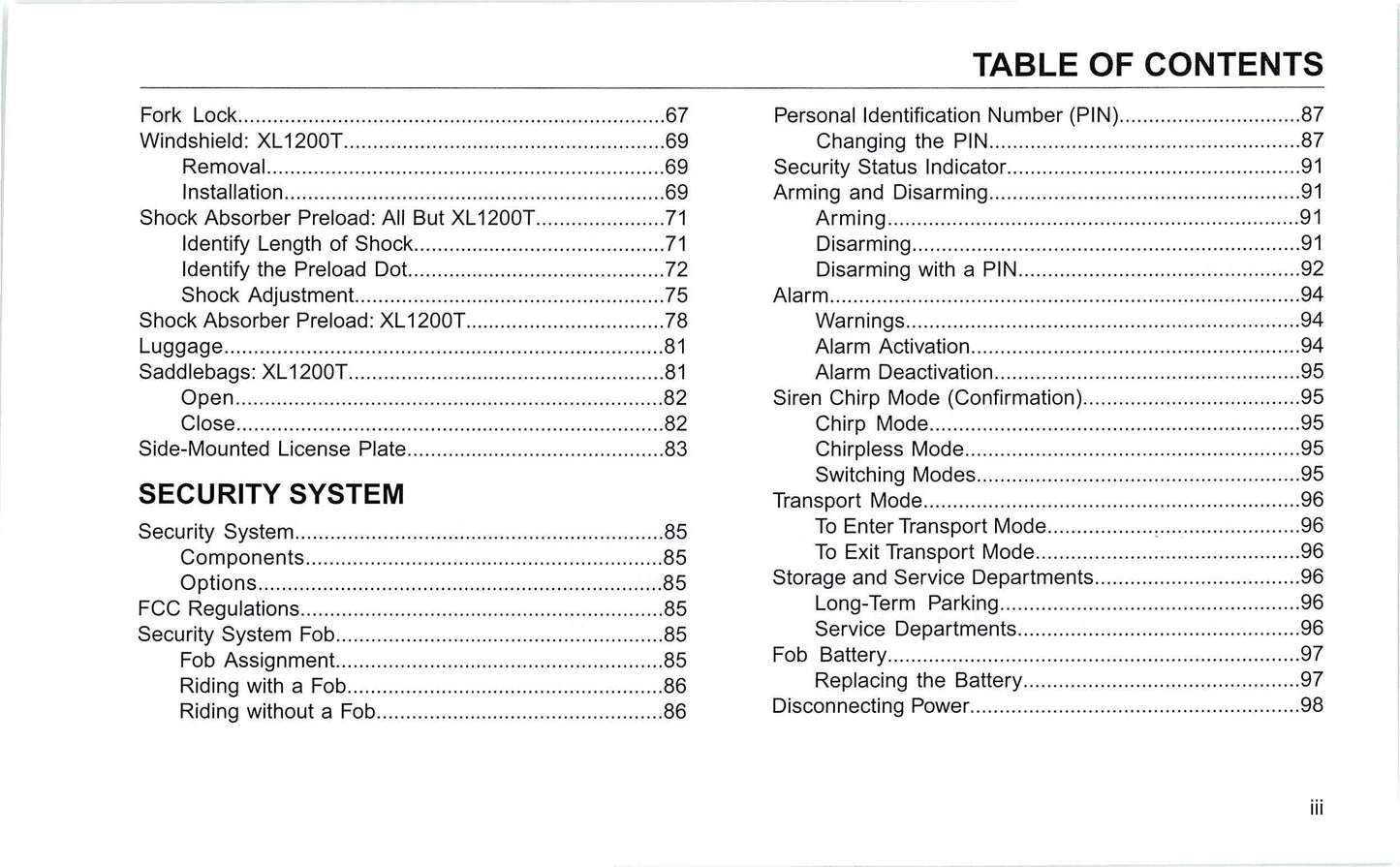 2016 Harley-Davidson Sportster Owner's Manual | English