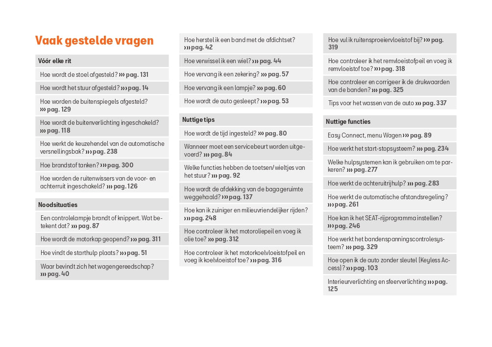 2020 Seat Ibiza Owner's Manual | Dutch