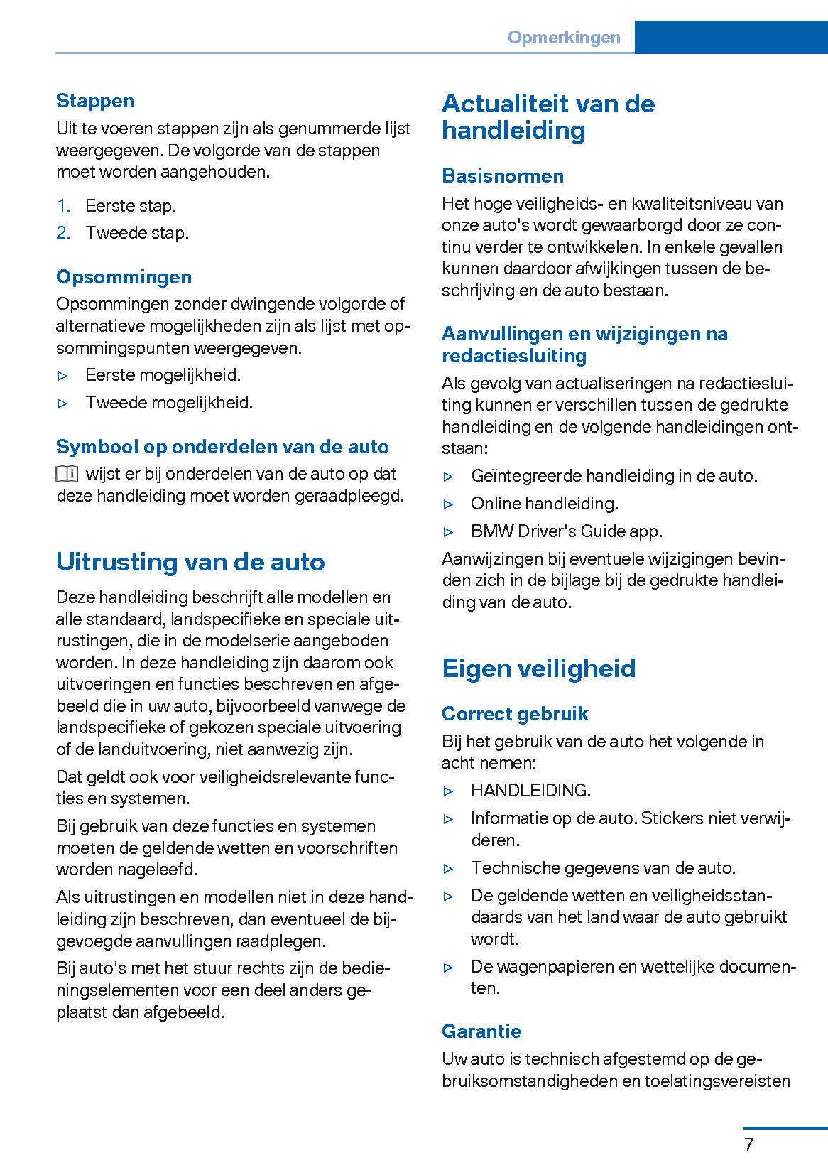 2016-2017 BMW X4 Owner's Manual | Dutch