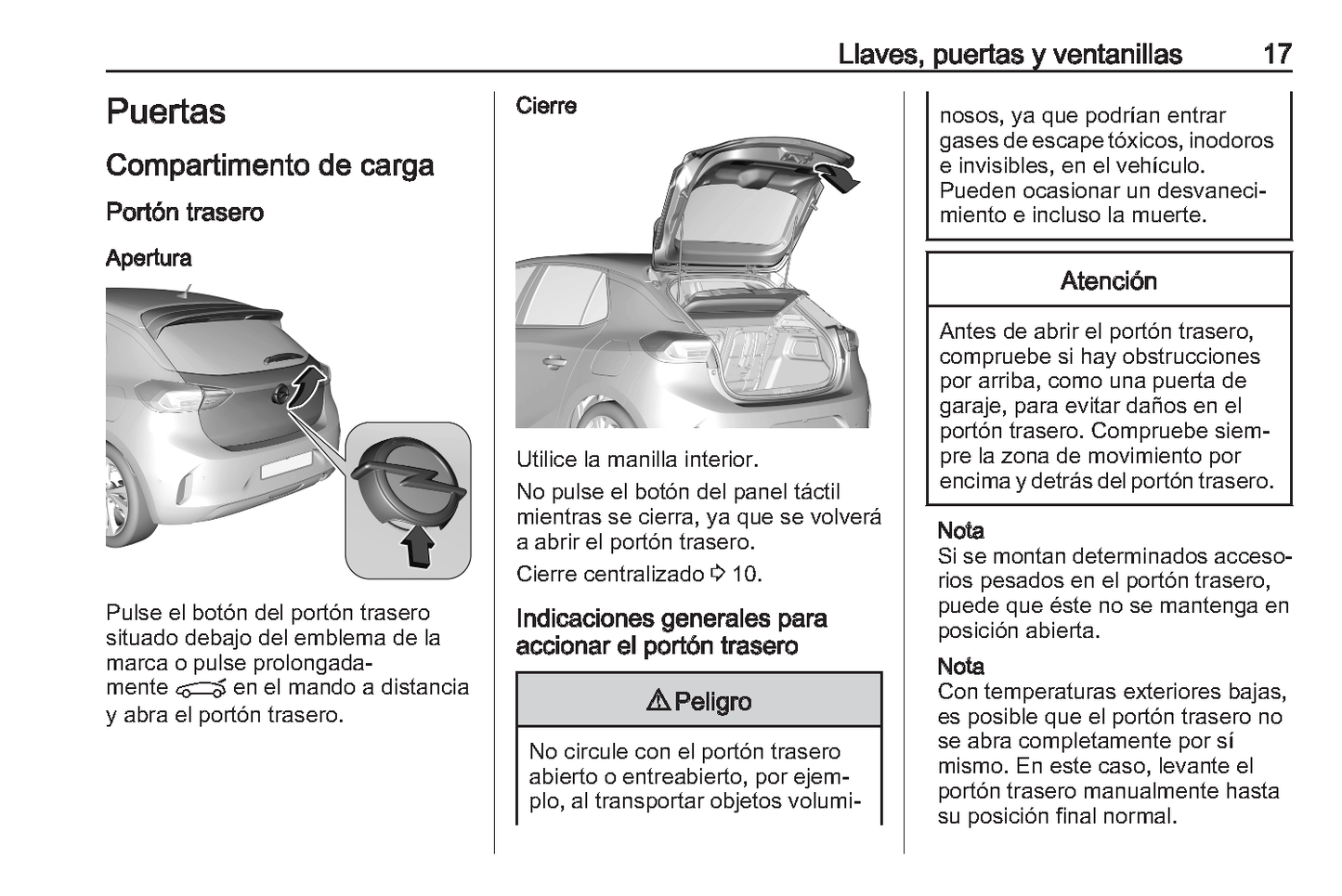 2023 Opel Corsa Owner's Manual | Spanish