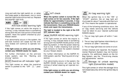 1995 Nissan 300ZX Owner's Manual | English