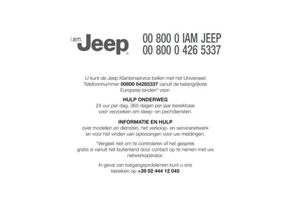 2018 Jeep Grand Cherokee/Grand Cherokee SRT Owner's Manual | Dutch