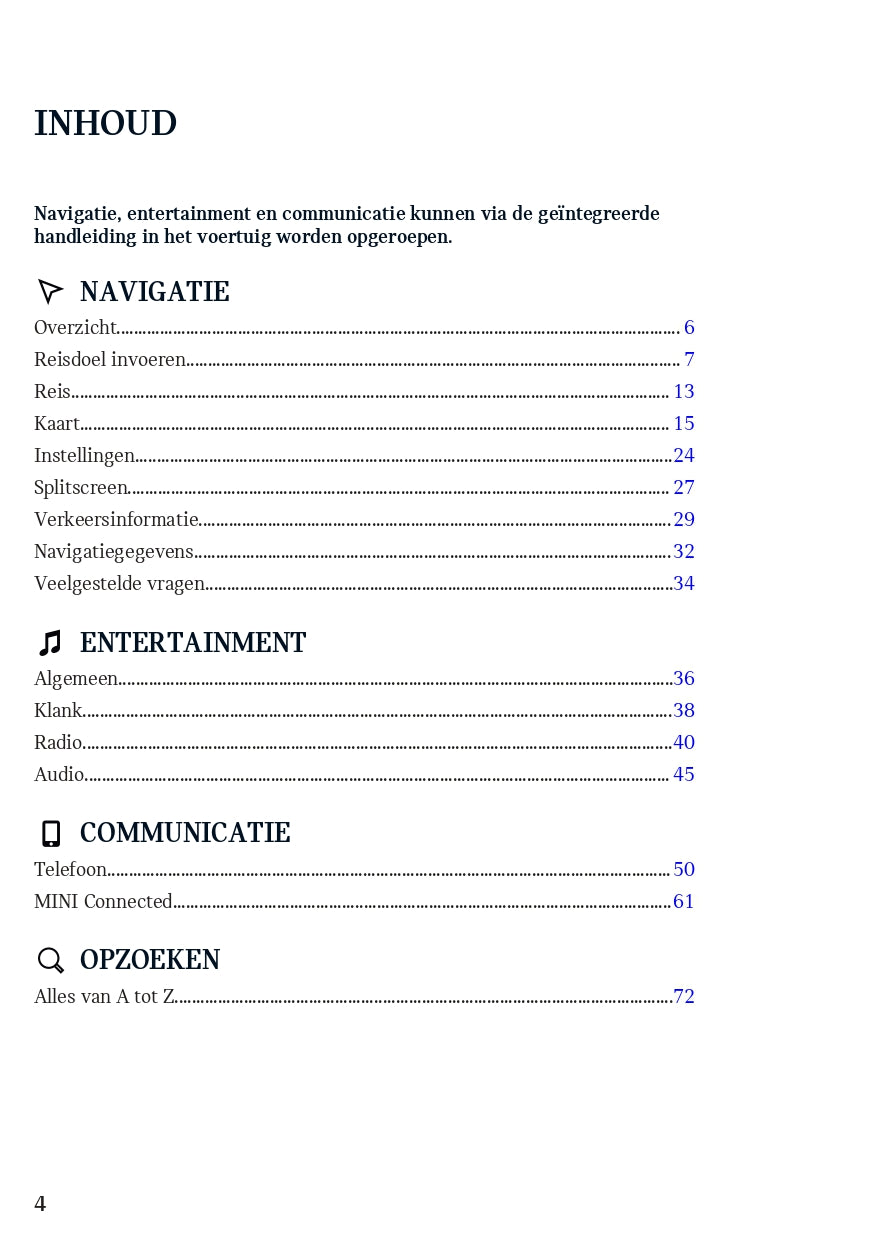 2021 Mini 3 Door / 5 Door Infotainment Manual | Dutch