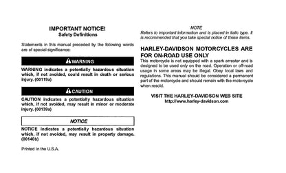 2013 Harley-Davidson Trike Owner's Manual | English