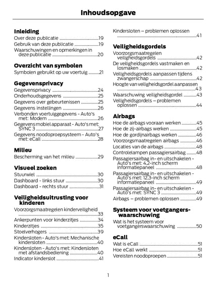 2022-2024 Ford Kuga Owner's Manual | Dutch