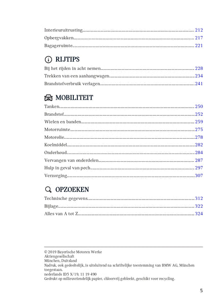 2020 Mini Clubman Owner's Manual | Dutch