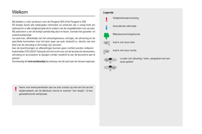 2023-2024 Peugeot 308 Bedienungsanleitung | Niederländisch
