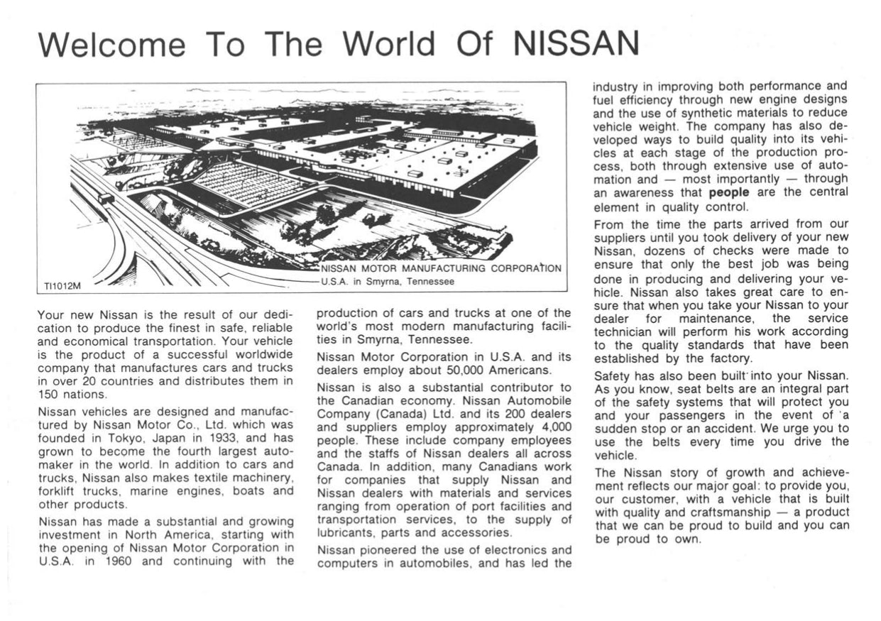 1991 Nissan 300ZX Bedienungsanleitung | Englisch