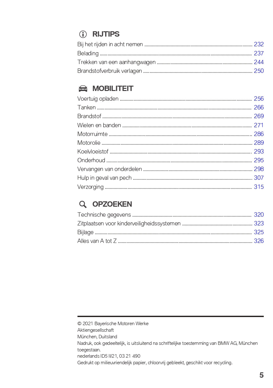 2021 BMW X1 PHEV Owner's Manual | Dutch