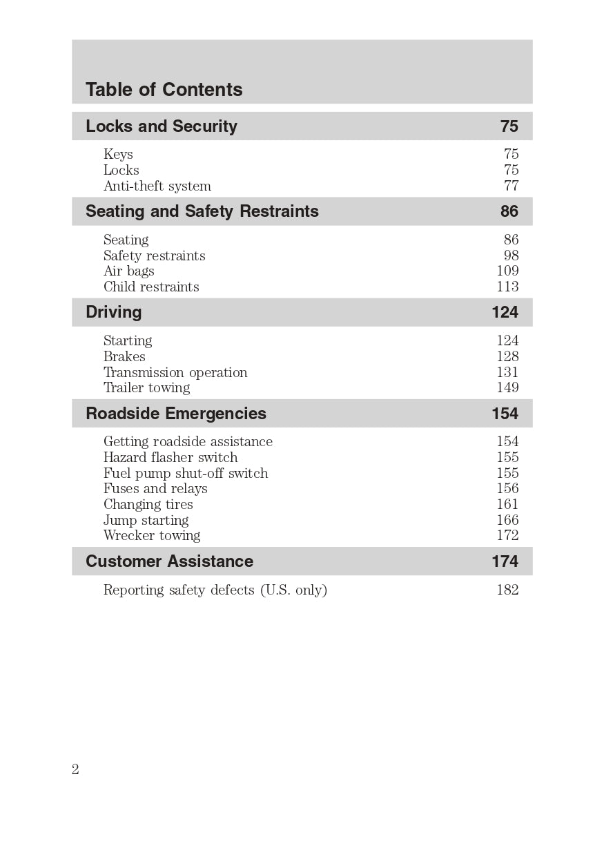 2003 Ford Excursion Owner's Manual | English