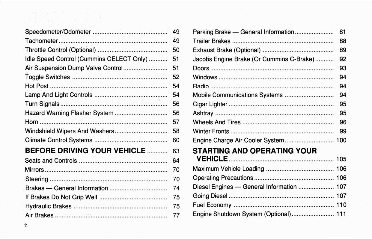 1993 Ford L-Series Owner's Manual | English