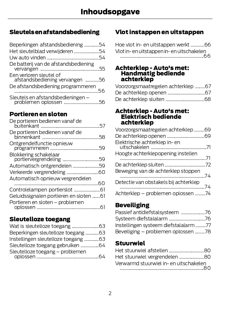 2024-2025 Ford Kuga Owner's Manual | Dutch