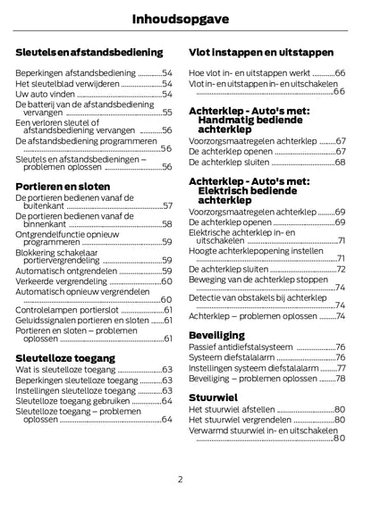 2024-2025 Ford Kuga Owner's Manual | Dutch