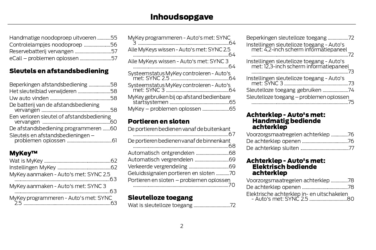 2022-2024 Ford Kuga Vignale Bedienungsanleitung | Niederländisch