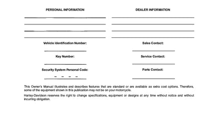 2013 Harley-Davidson Trike Owner's Manual | English