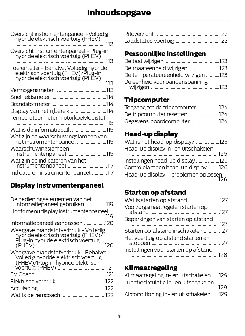 2024-2025 Ford Kuga Owner's Manual | Dutch