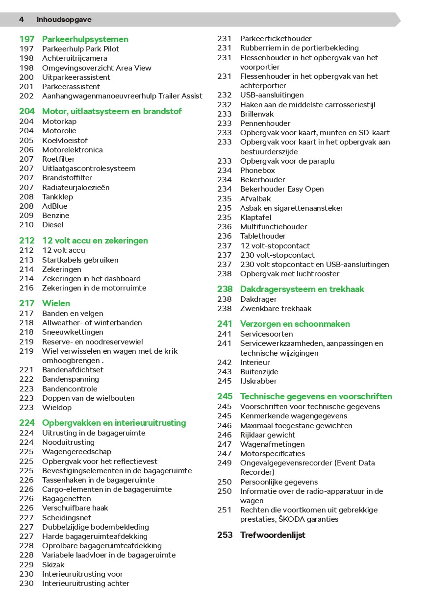 2020-2021 Skoda Karoq Owner's Manual | Dutch