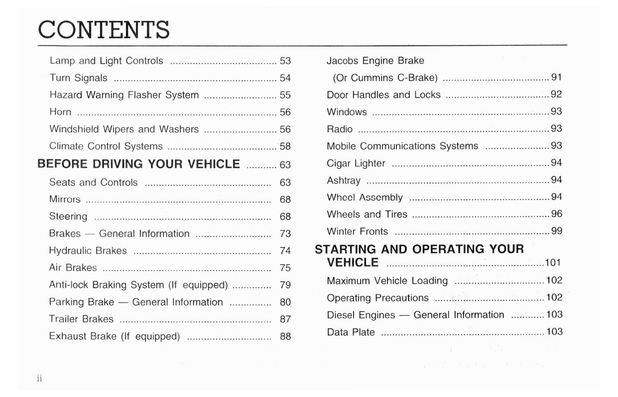 1996 Ford L-Series Owner's Manual | English