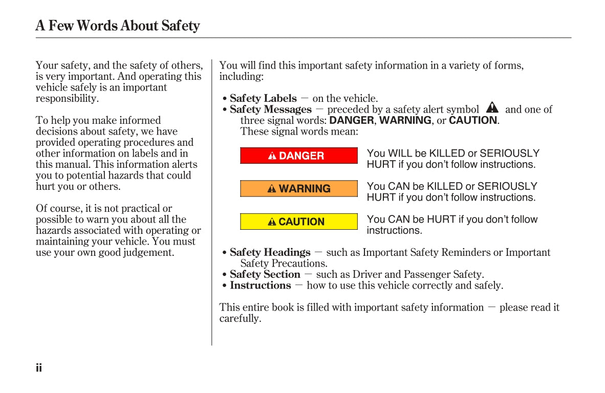 2006 Honda S2000 Owner's Manual | English